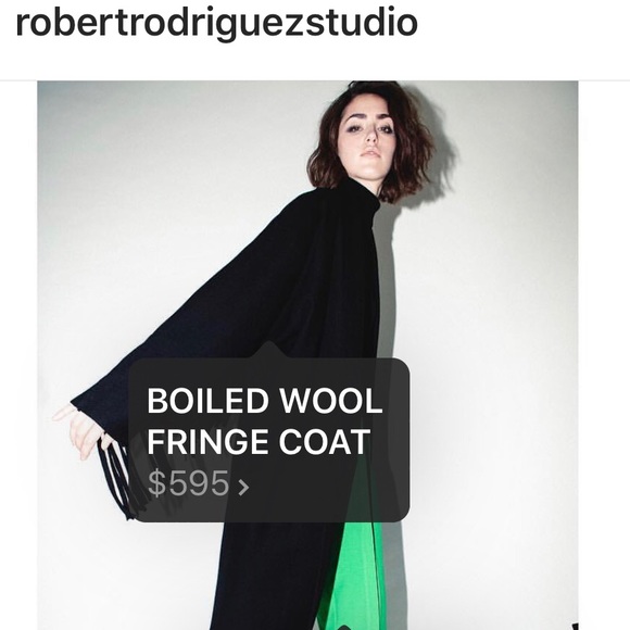 100% Wool Coat On Trend Lime Green Fringe - Picture 2 of 5